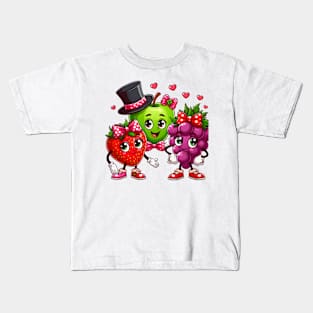 Valentine's Cartoon Delights Kids T-Shirt